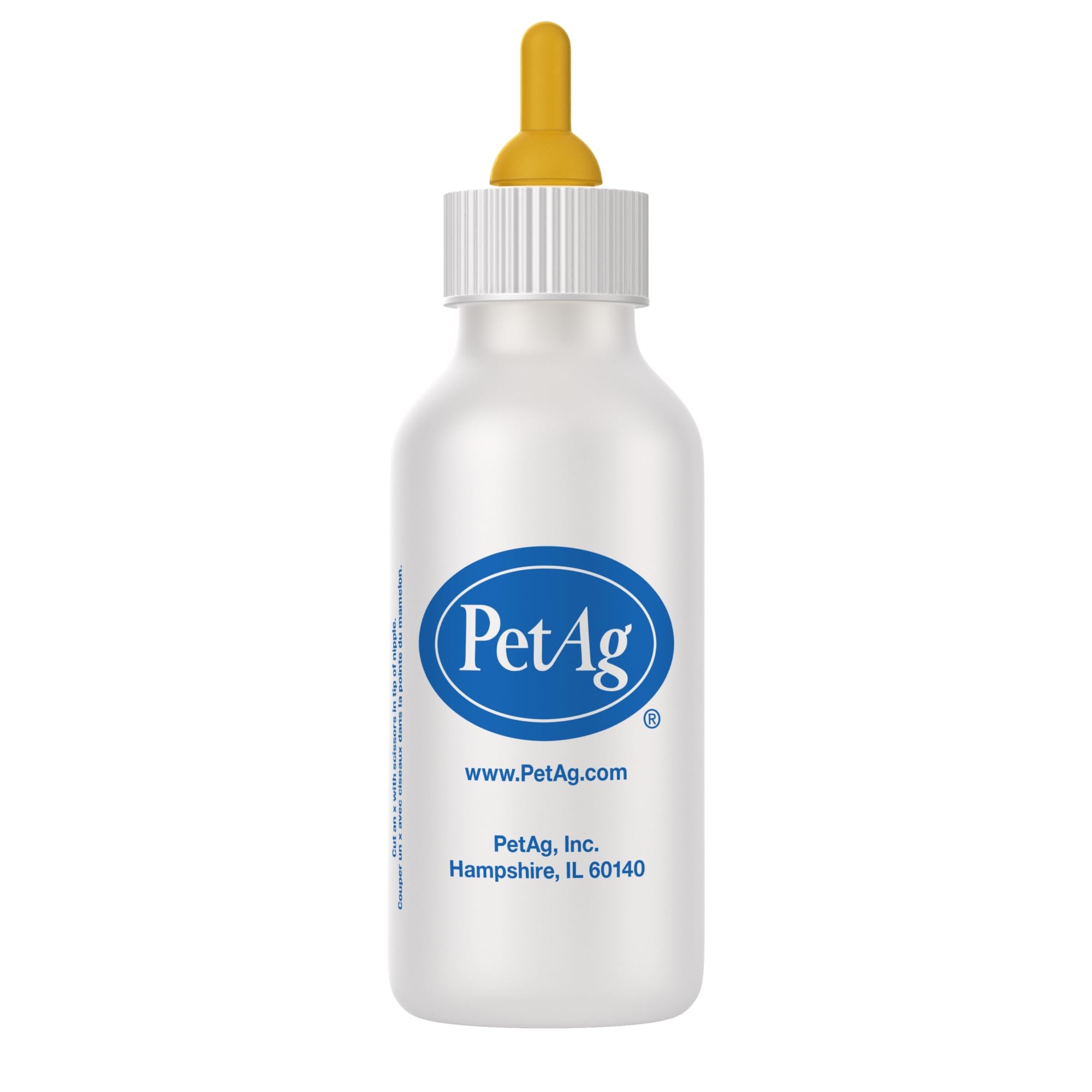 PetAg Nurser Bottle - 2 oz - Promotes The Natural Feeding of Liquids - Designed for Small Animals - Durable & Easy to Clean