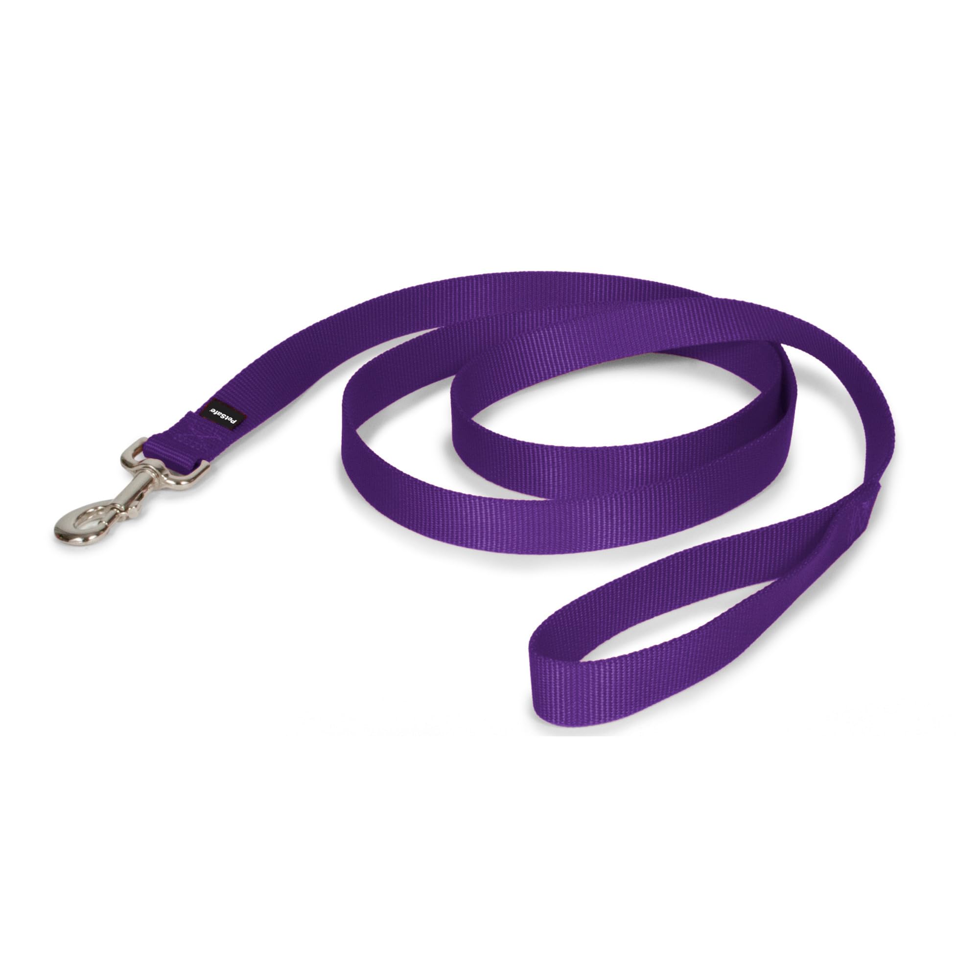 PetSafe Nylon Leash - Helps Maintain Secure Connection on Walks - Durable Pet Leash with Easy Clip - 1 in. x 6 ft. - Deep Purple, 1 in. x 6 ft., Deep Purple