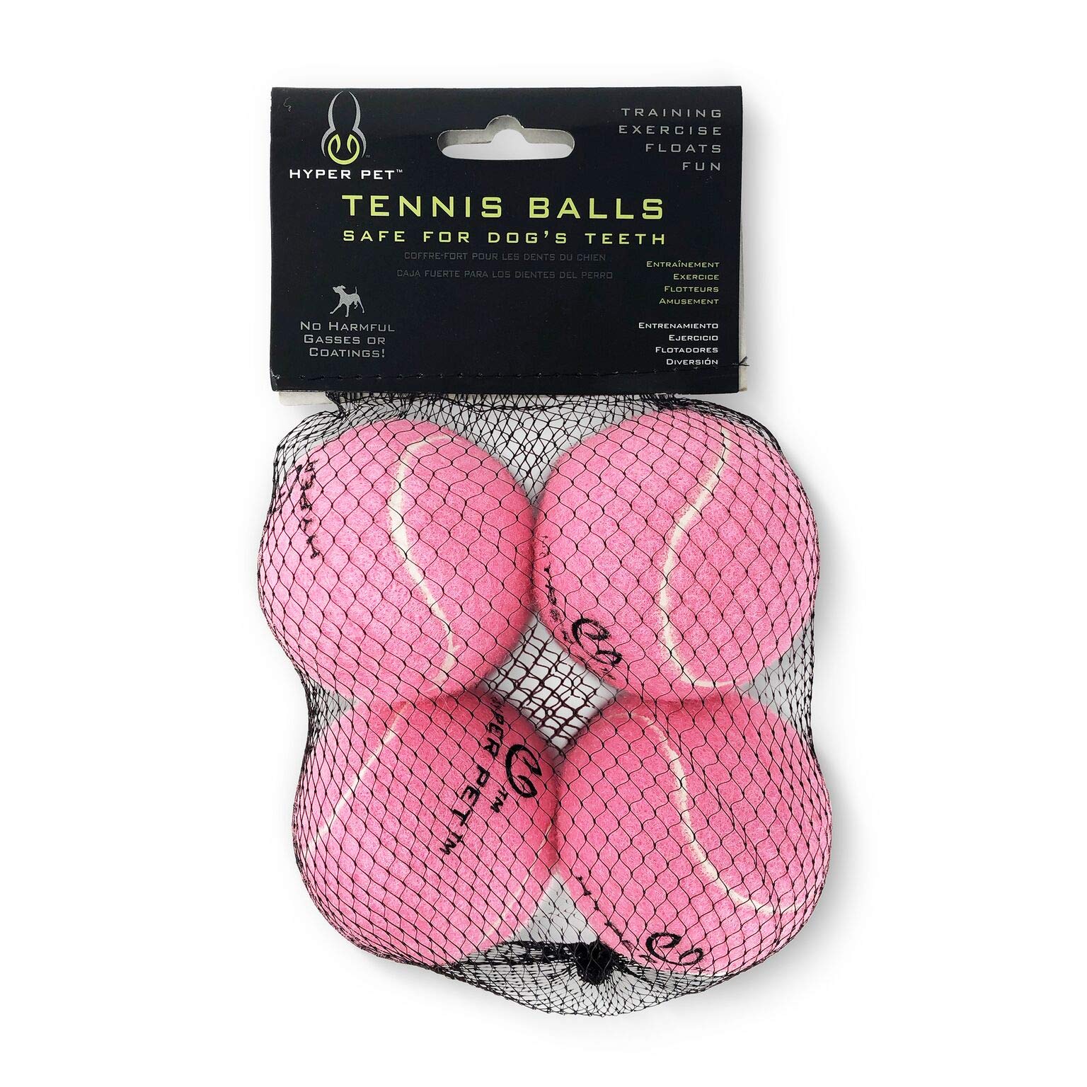 Hyper Pet Tennis Balls for Dogs (Safe Dog Tennis Ball for Exercise and Training, Interactive Toys work with Hyper Pet K9 Kannon K2 Launcher - 4 Pack 2.5