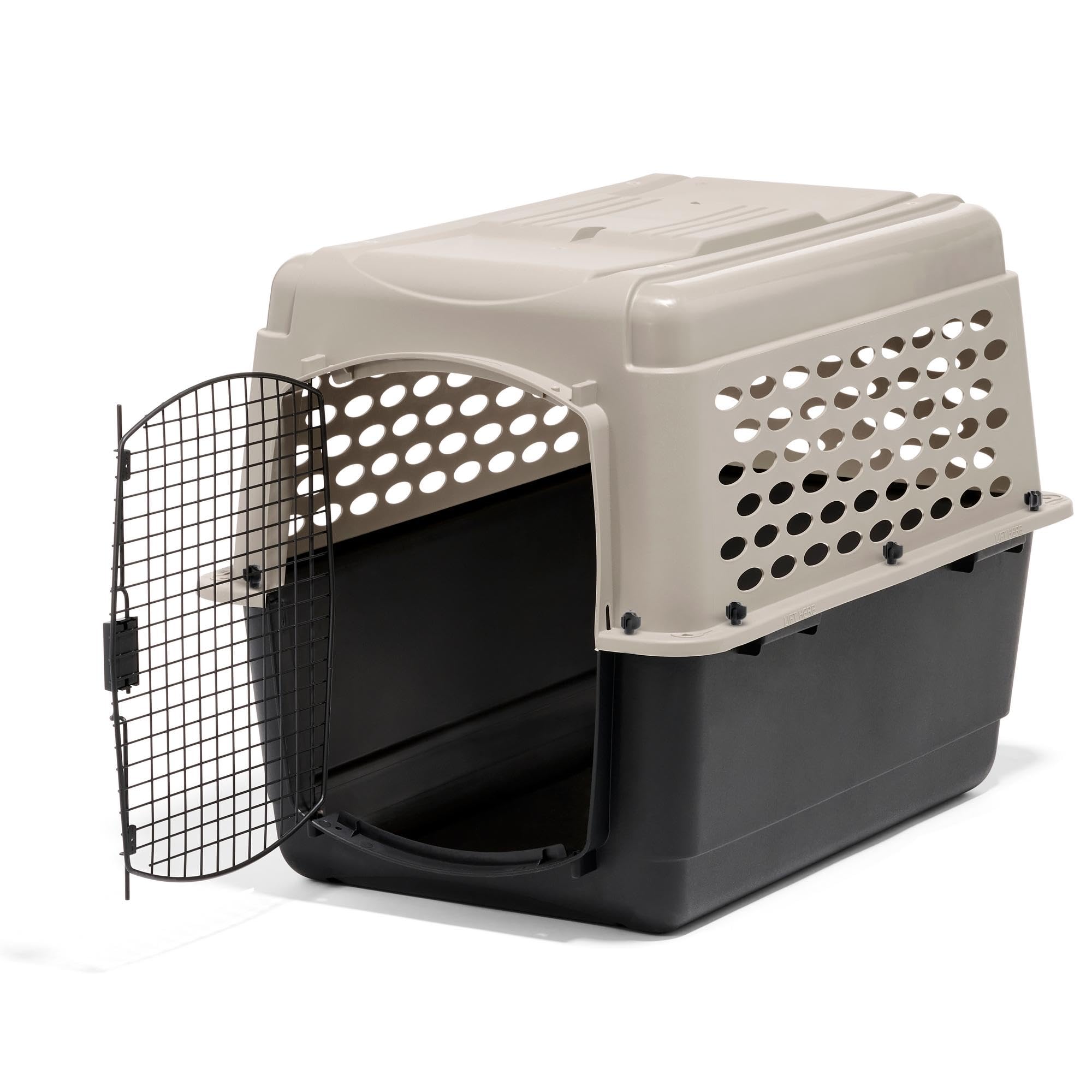 Petmate Vari Dog Kennel - Portable Dog Carriers & Crates for Large Dogs, Airline-Friendly, Durable Plastic, Pet Carrier For Home and Travel, 36 Inches, Taupe and Black, 36.0