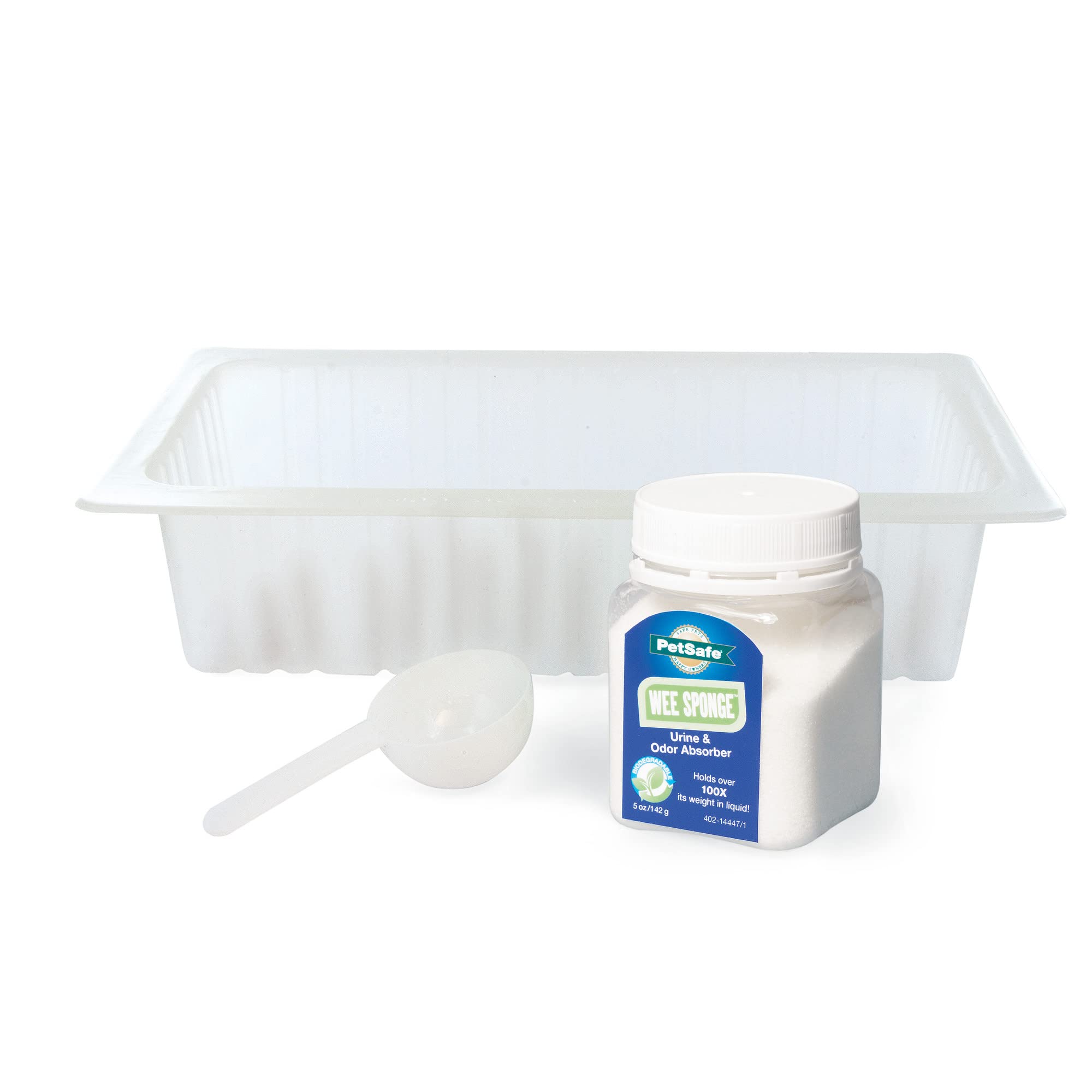 Pet Loo Pee-Pod with Sponge - 7-Pack - Indoor Toilet Tray for Pets - Urine Disposal, 9 Piece Set