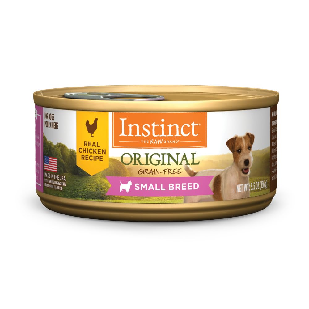 Instinct Original Small Breed, Wet Canned Dog Food, Grain Free Recipe - Real Chicken, 5.5 Ounce (Pack of 12), Chicken