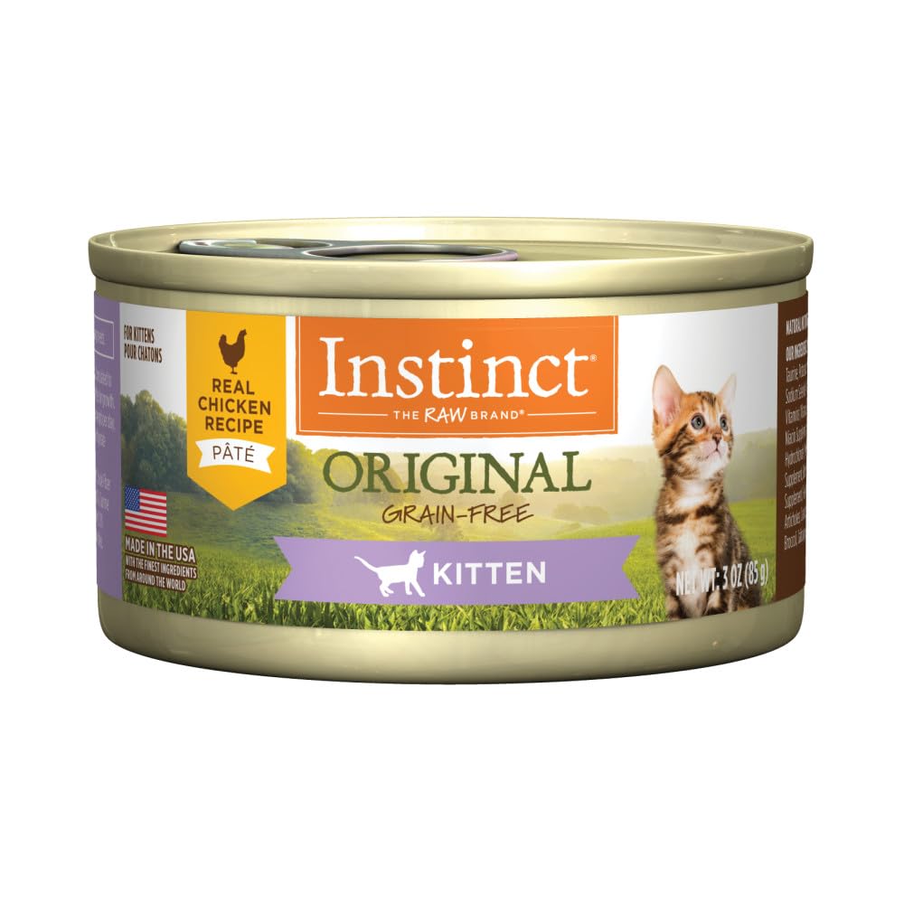 Instinct Original Kitten Wet Cat Food, Pate, Grain-Free - Real Chicken, 3 Ounce (Pack of 24), 3 Ounce (Pack of 24)