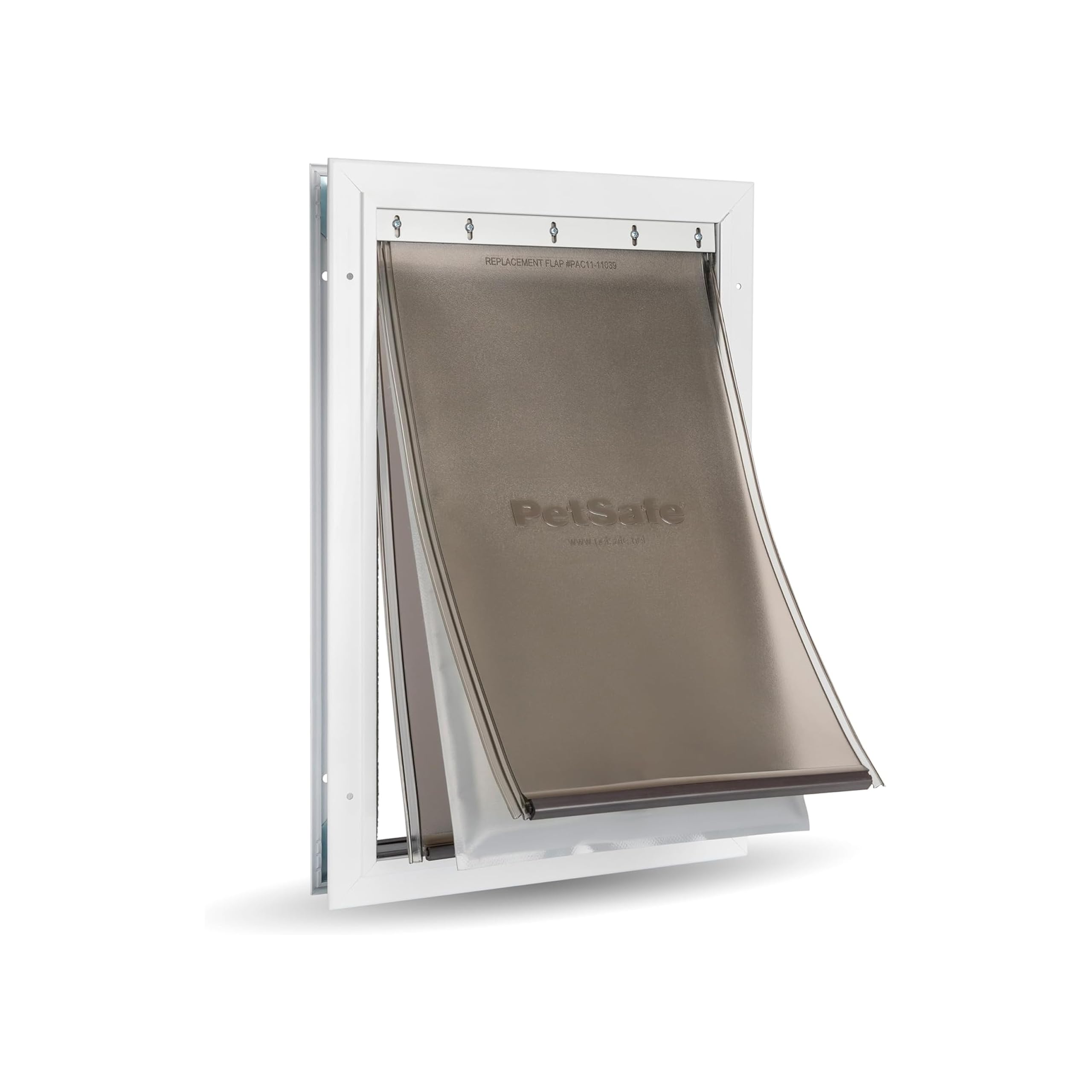 PetSafe Extreme Weather Aluminum Pet Door - Energy-Saving Thermal Barrier Pet Flap with Slide-in Door Locking & Secure Flap Cover - for Dogs Up to 100 Lb - Large, Aluminum Pet Door, Large (Pack of 1)