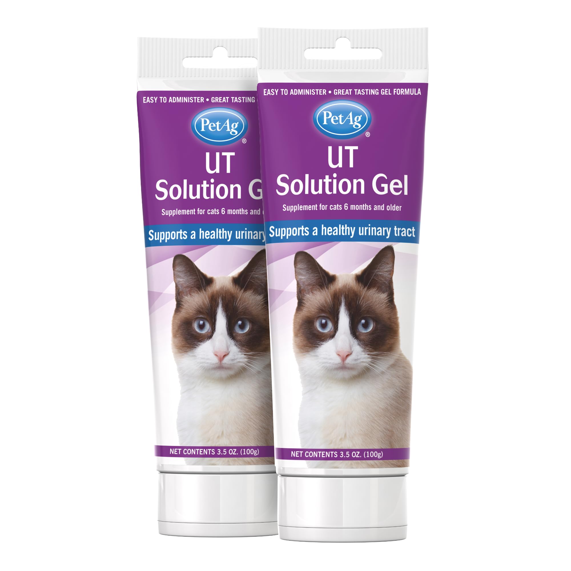 PetAg UT Solution Gel Supplement for Cats - 3.5 oz, Pack of 2 - Supports a Healthy Urinary Tract for Cats 6 Months and Older