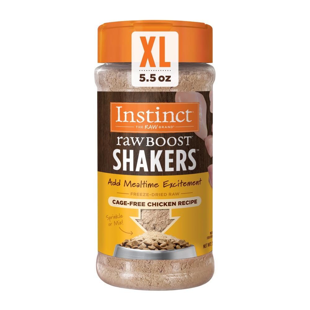 Instinct Raw Boost Shakers, Freeze-Dried Powder, Dog Food Topper - Chicken, 5.5 oz. Bottle, Chicken, 5.5 Ounce (Pack of 1)