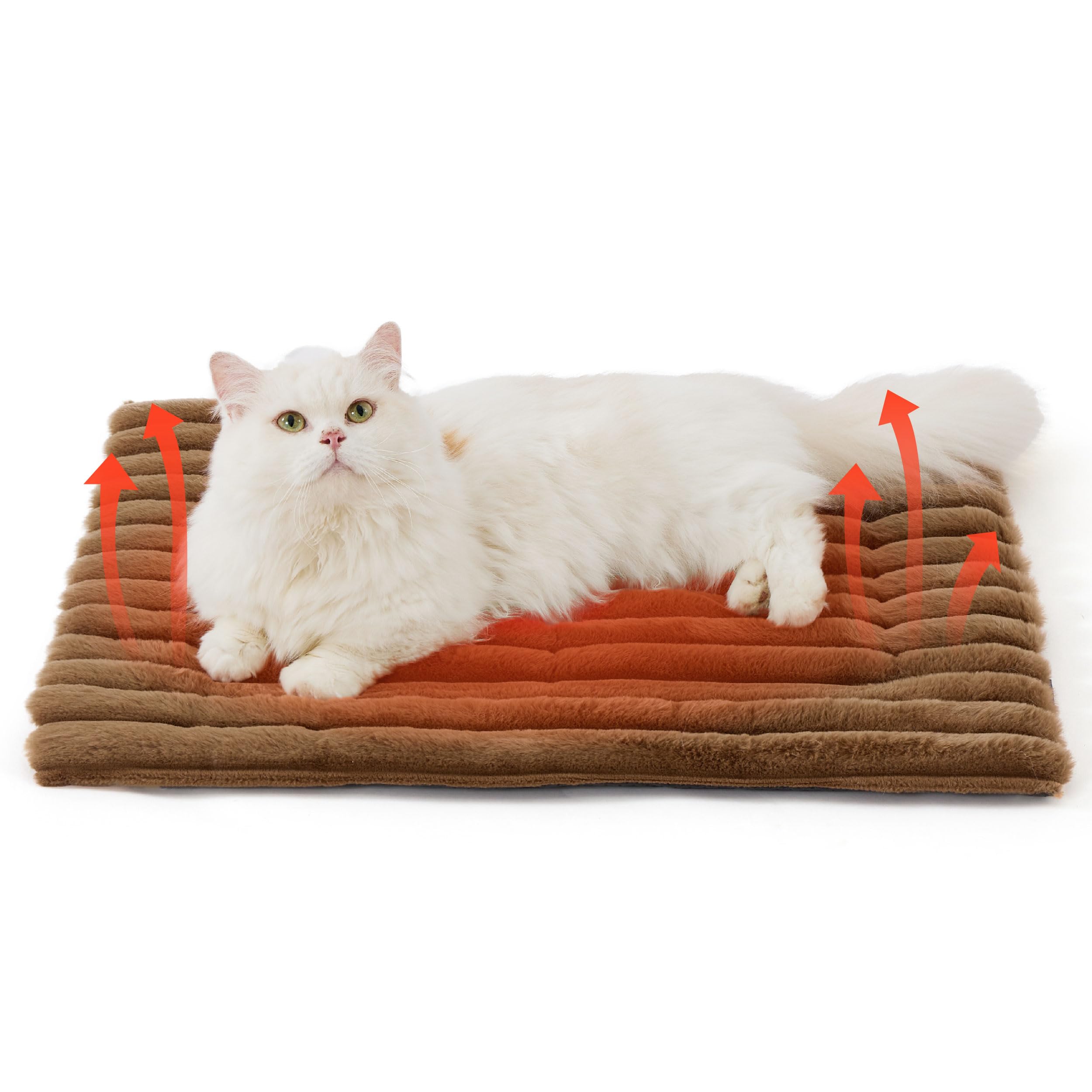 Bedsure Self Warming Cat Bed, Small Self Heating Dog Crate Pad, Thermal Extra Warm Puppy Mat Indoor & Outdoor, Non-Slip & Washable, 24