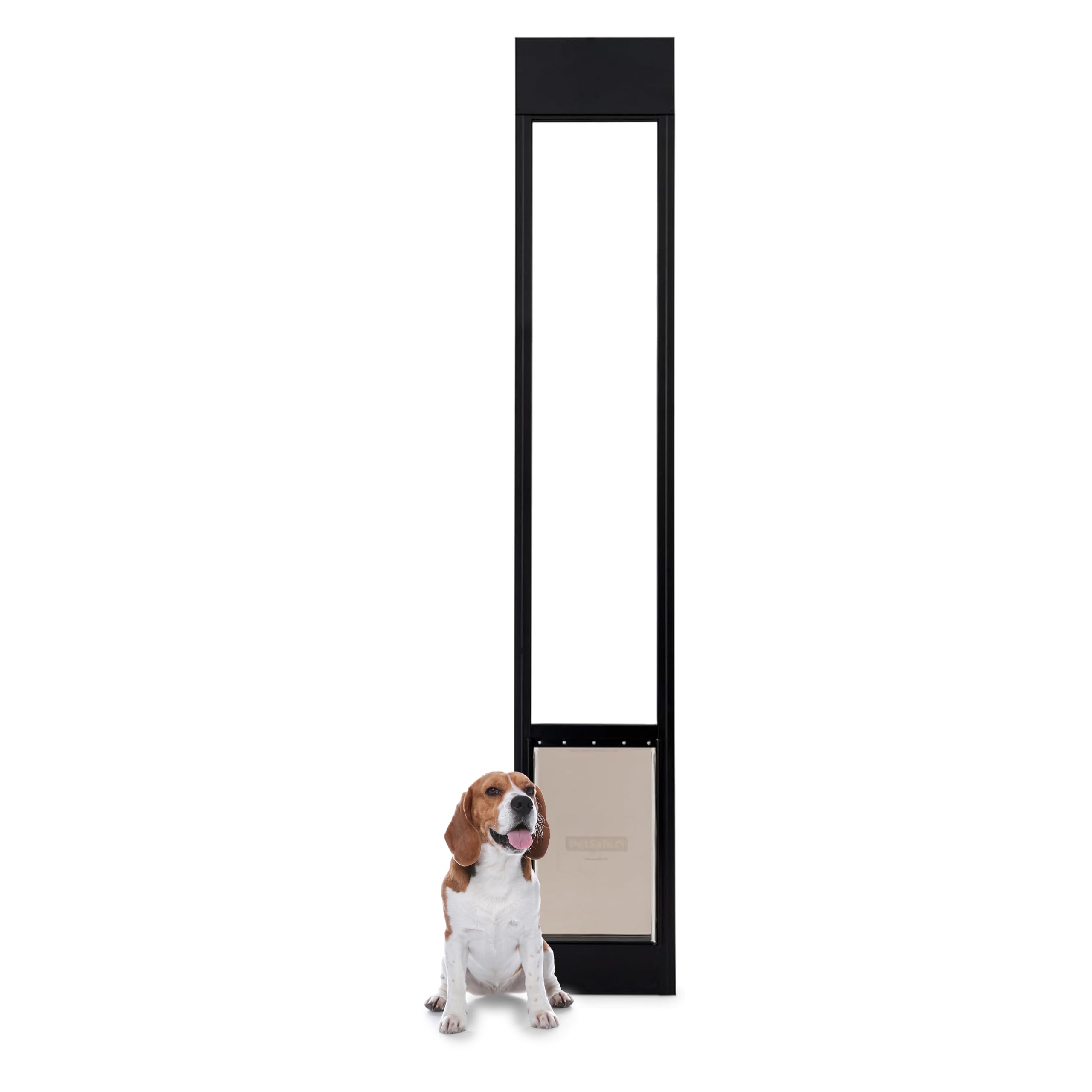 PetSafe Sliding Glass Pet Door - No-Cut DIY Install Doggy Door for Renters - Aluminum Frame - Adjustable Height 75 7/8