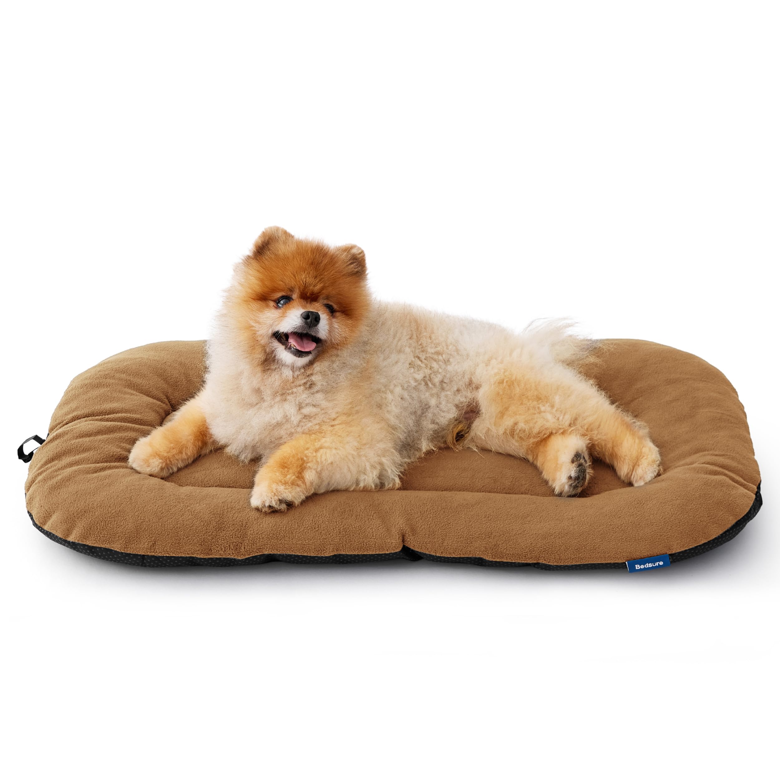 Bedsure Washable Dog Crate Pad for Small Dogs, Anti-Slip Puppy Kennel Dog Bed for Crate - Ultra Soft Fleece Flat Thin Pet Mat (Not Chew Proof), Brown 23