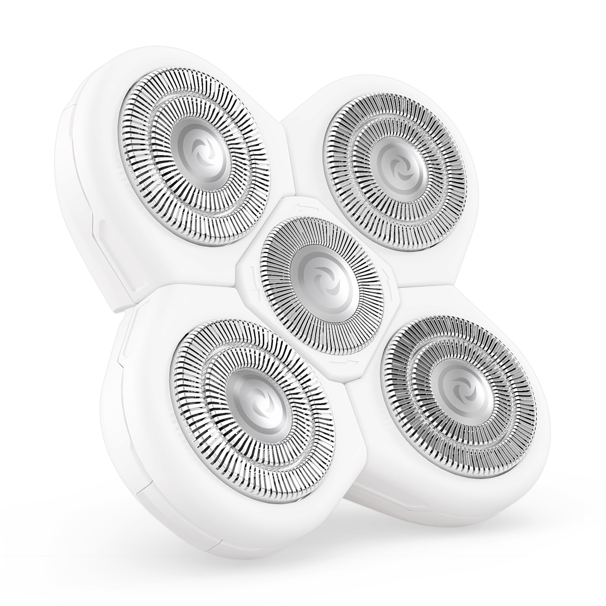 Freebird FlexSeries BodySmooth Rotary Blade Refill for Women - Gentle Shave for Sensitive Skin, 5 Contouring Heads, Mess-Free Cleanup